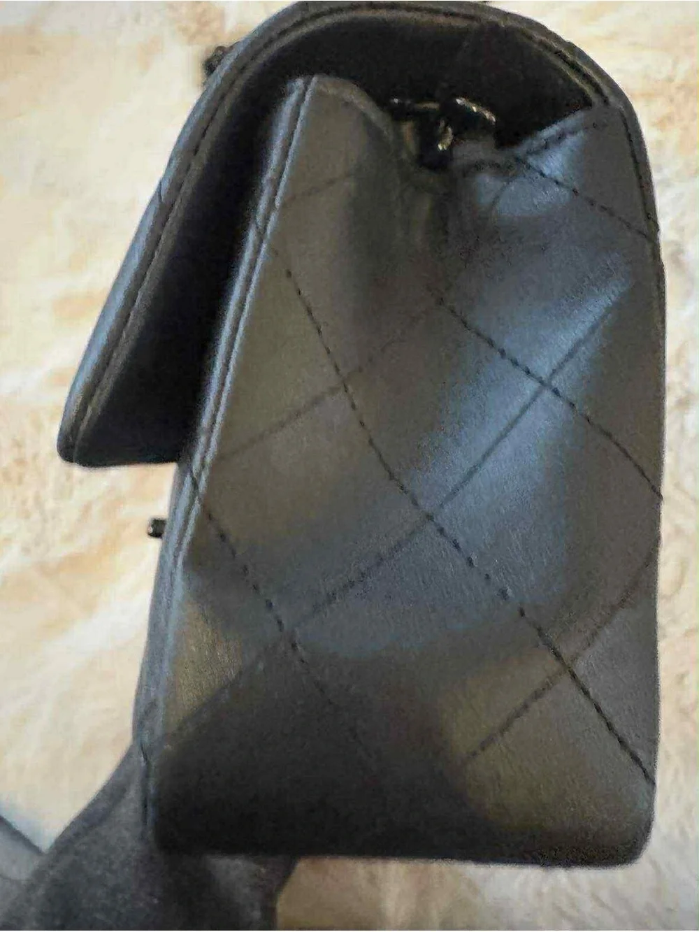 Chanel RARE SO BLACK  Classic Mini Flap Lambskin Black Hardware Handbag